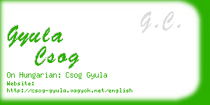 gyula csog business card